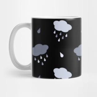 Rain Cloud Pattern in Black Mug